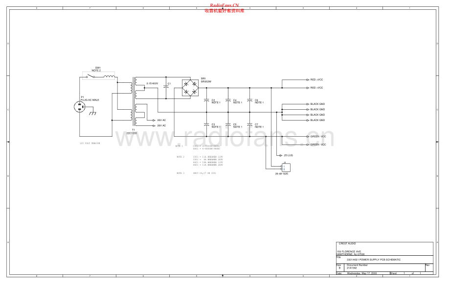 Crest-PRO4601-pwr-sch维修电路原理图.pdf_第1页