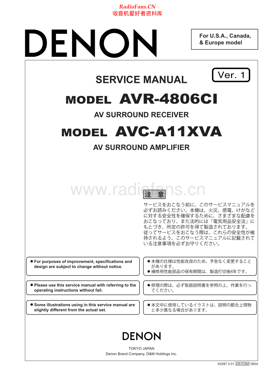 Denon-AVR4806CI-avr-sm维修电路原理图.pdf_第1页