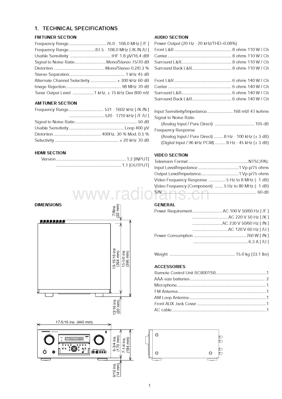 Marantz-SR7001-avr-sm 维修电路原理图.pdf_第3页