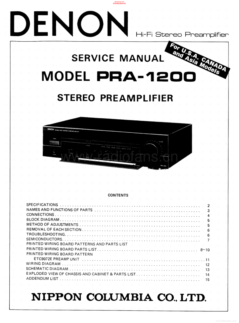 Denon-PRA1200-pre-sm维修电路原理图.pdf_第1页