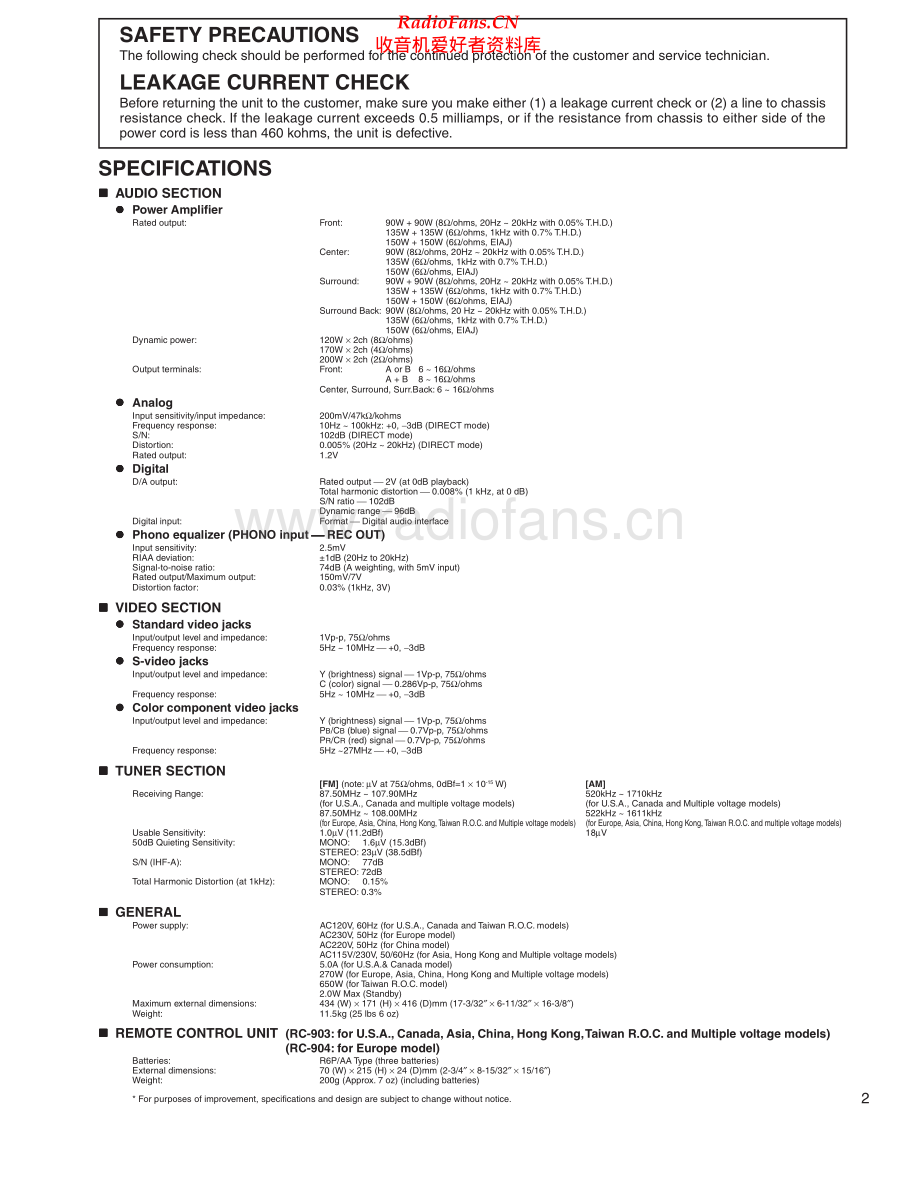 Denon-AVR2800-avr-sm维修电路原理图.pdf_第1页