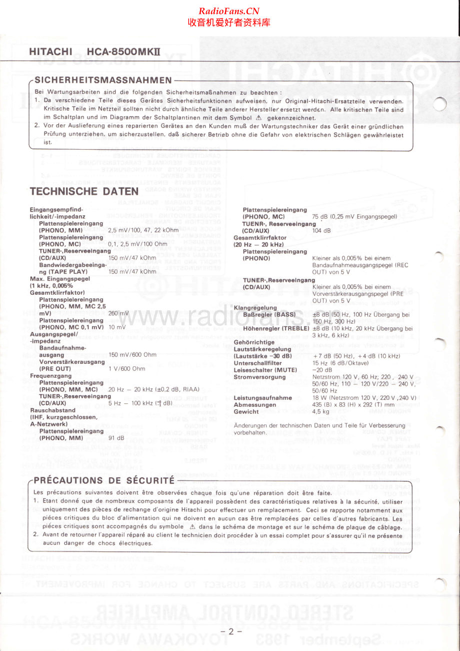 Hitachi-HCA8500_MK3-pre-sm 维修电路原理图.pdf_第2页