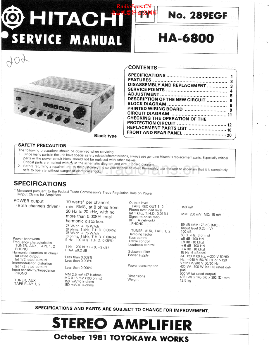 Hitachi-HA6800-int-sm 维修电路原理图.pdf_第1页