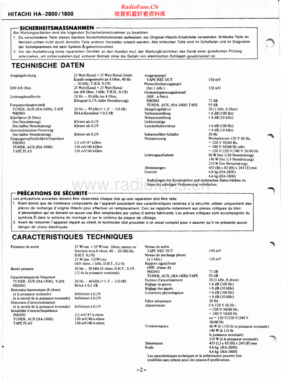 Hitachi-HA1800-int-sm 维修电路原理图.pdf_第2页