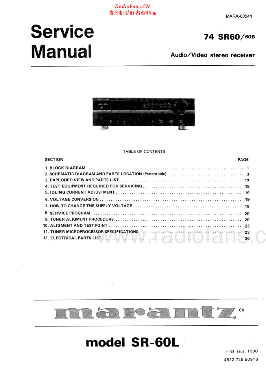 Marantz-SR60-avr-sm 维修电路原理图.pdf_第1页