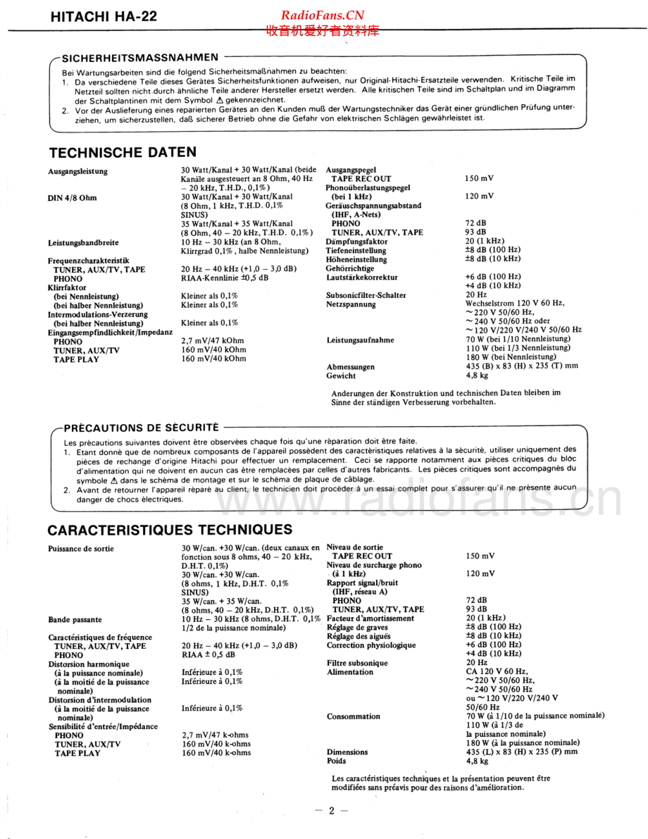 Hitachi-HA22-int-sm 维修电路原理图.pdf_第2页