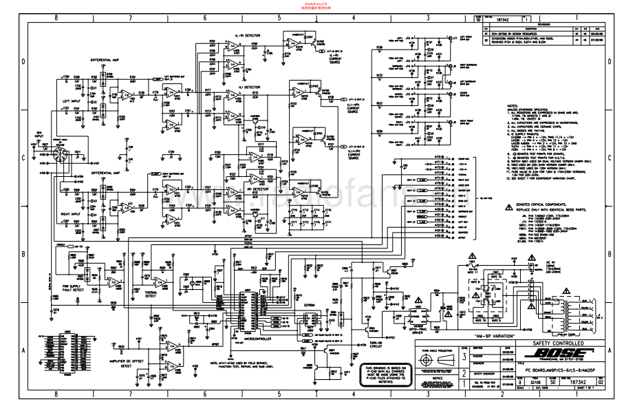 Bose-Am25P-pwr-sch维修电路原理图.pdf_第1页