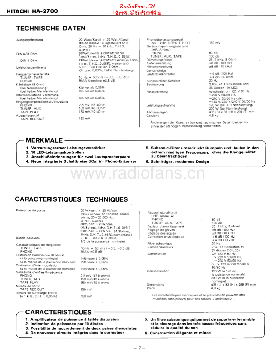 Hitachi-HA2700-int-sm 维修电路原理图.pdf_第2页