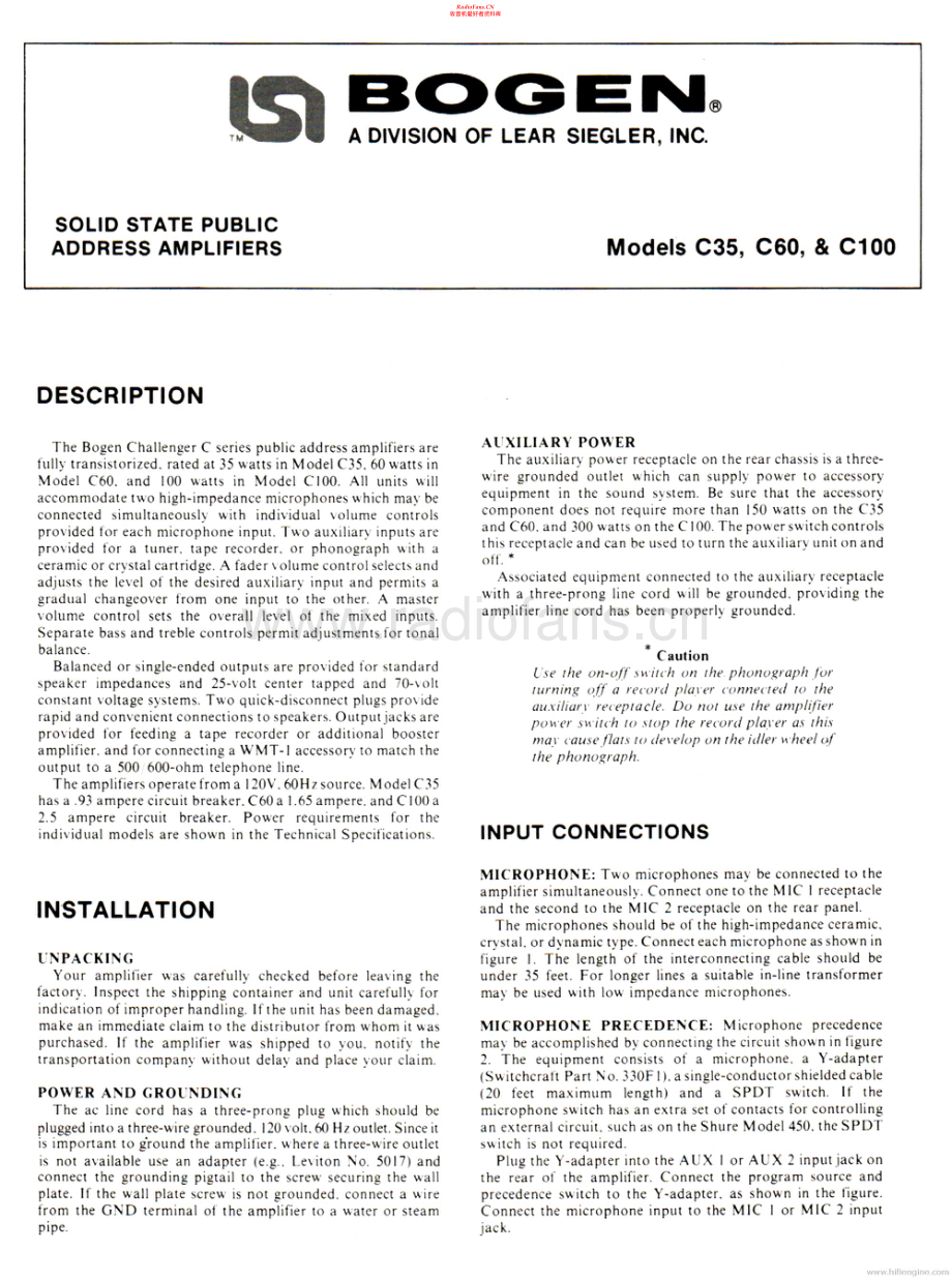 Bogen-C35-pa-sm维修电路原理图.pdf_第1页