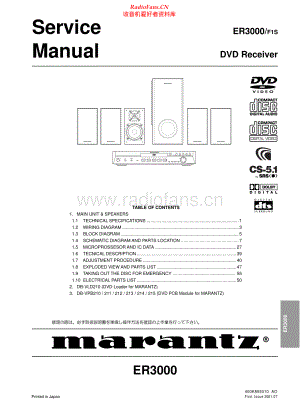 Marantz-ER3000-avr-sm 维修电路原理图.pdf