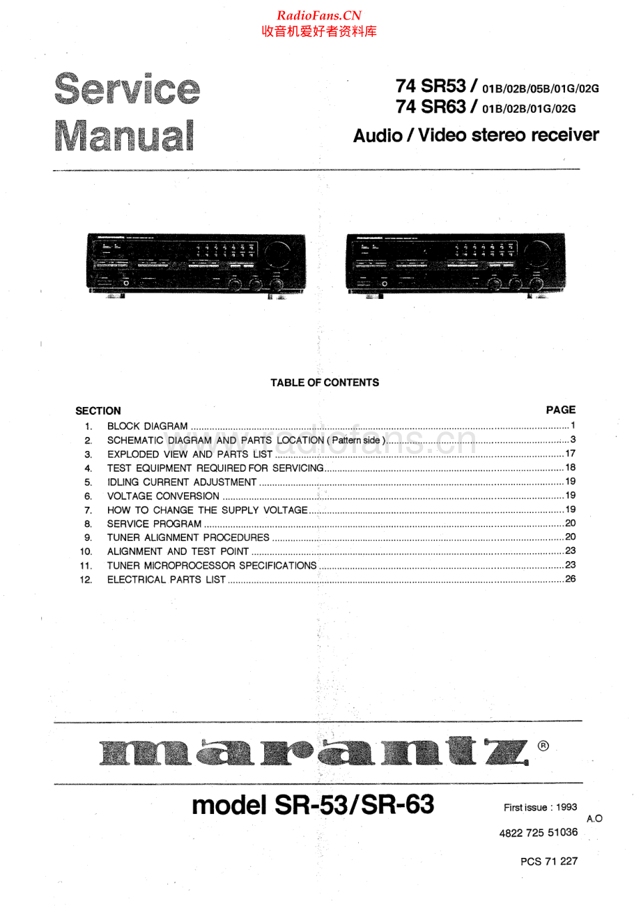 Marantz-SR53-avr-sm 维修电路原理图.pdf_第1页