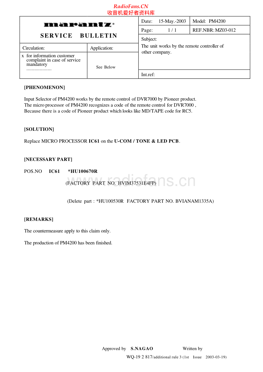 Marantz-PM4200-int-sb 维修电路原理图.pdf_第1页