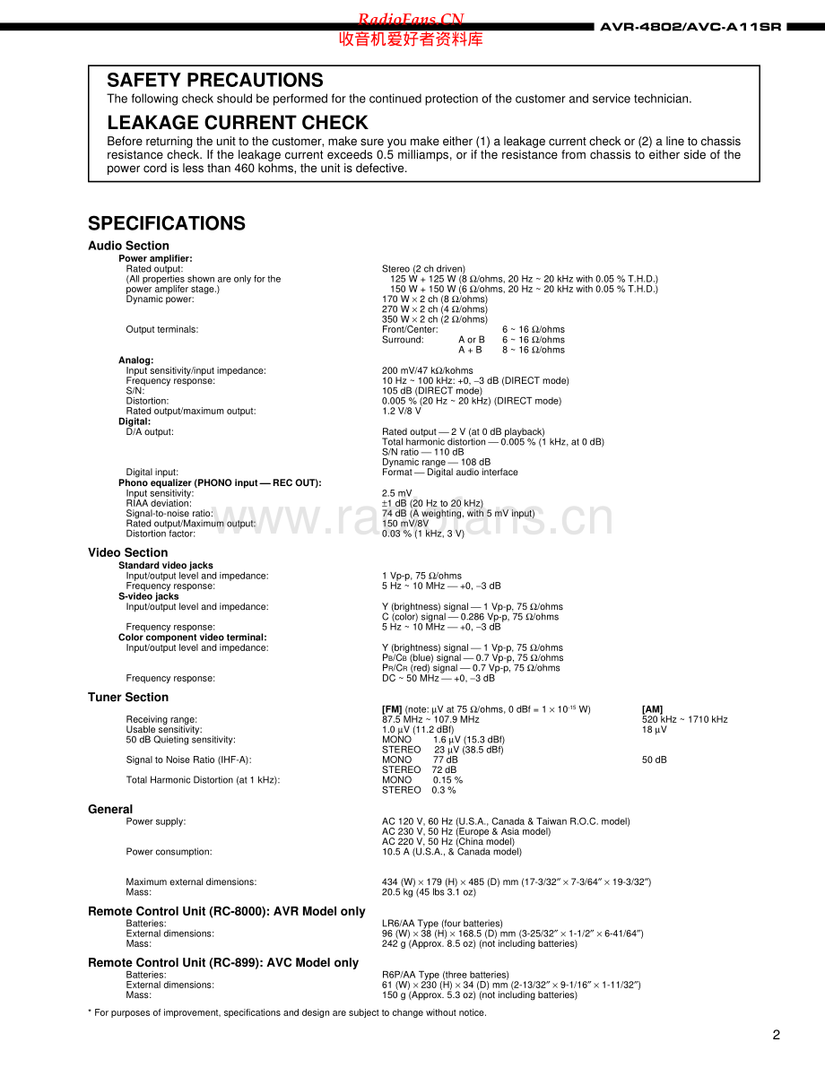 Denon-AVCA11SR-avr-sm维修电路原理图.pdf_第2页