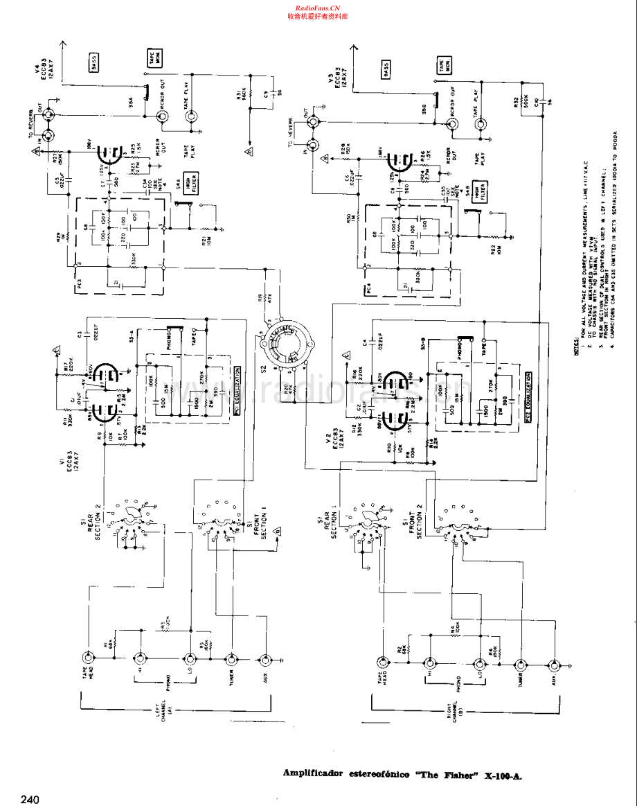 Fisher-X100A-int-sch1维修电路原理图.pdf_第1页