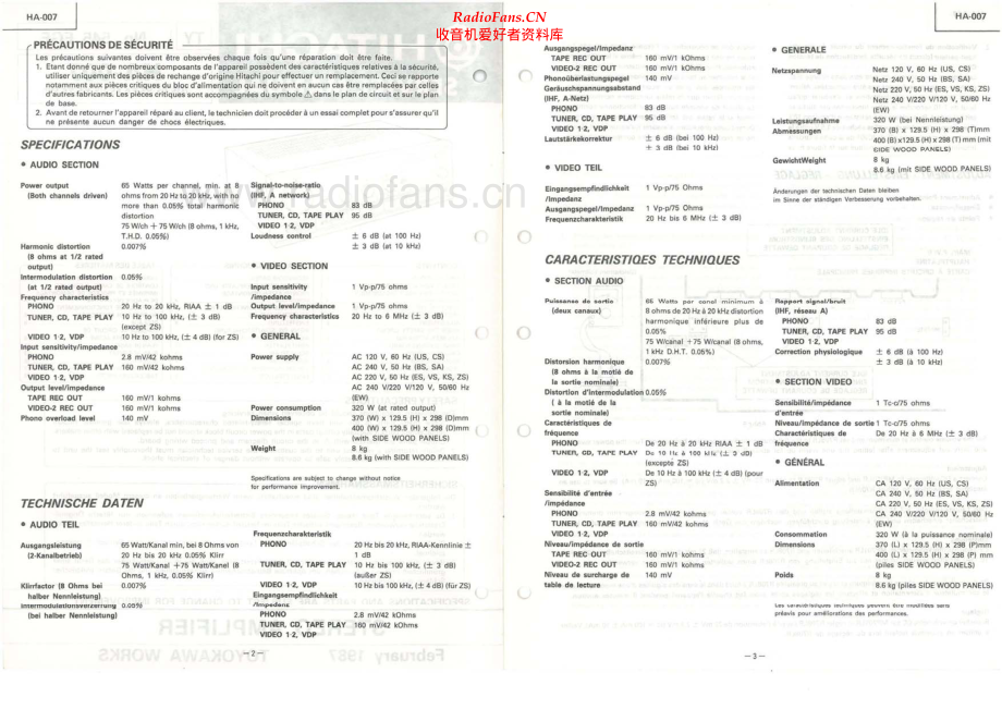 Hitachi-HA007-int-sm 维修电路原理图.pdf_第2页