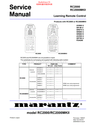 Marantz-RC2000-rem-sm 维修电路原理图.pdf