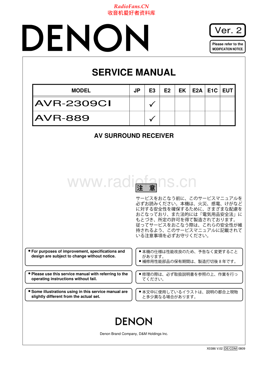 Denon-AVR2309CI-avr-sm维修电路原理图.pdf_第1页