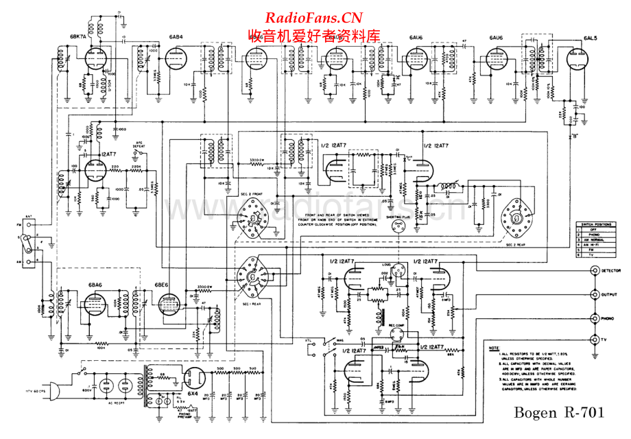 Bogen-R701-pre-sch维修电路原理图.pdf_第1页