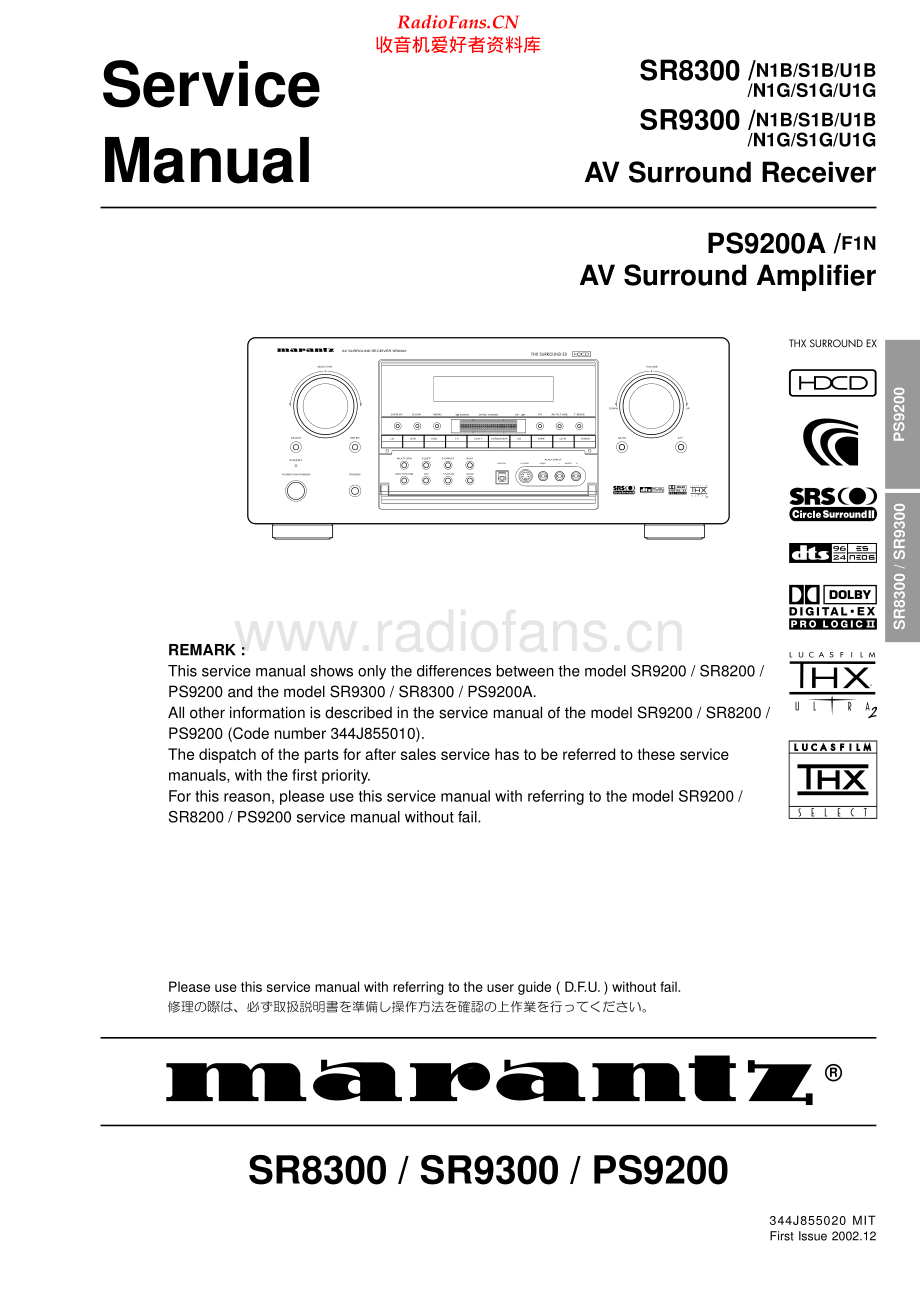 Marantz-SR9300-avr-sm 维修电路原理图.pdf_第1页