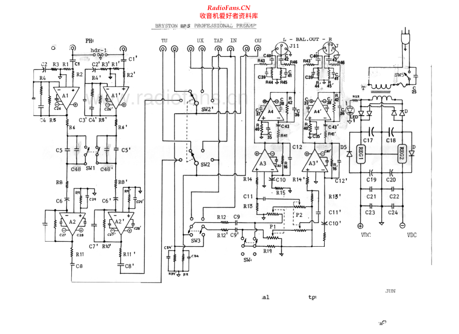 Bryston-BP5-pre-sch维修电路原理图.pdf_第1页