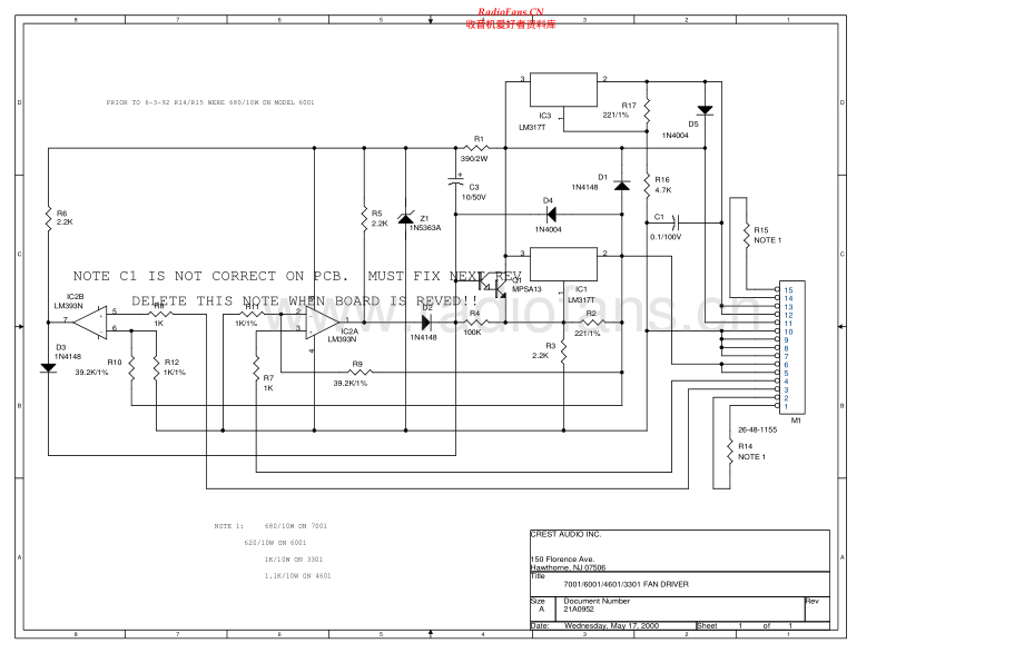 Crest-P2500-pwr-sch维修电路原理图.pdf_第1页