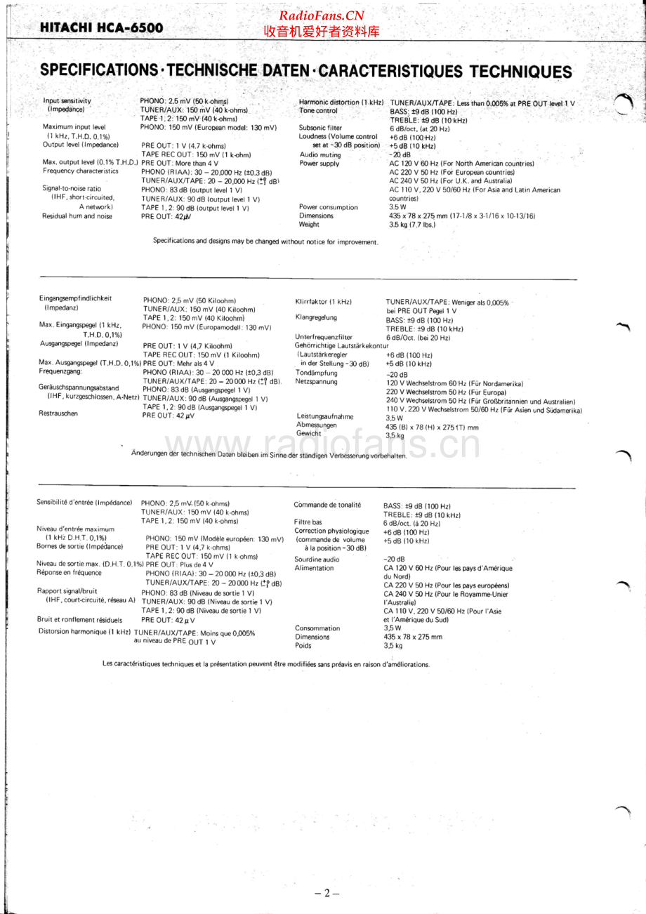 Hitachi-HCA6500-pre-sm 维修电路原理图.pdf_第2页