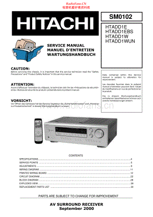 Hitachi-HTADD1W-avr-sm 维修电路原理图.pdf