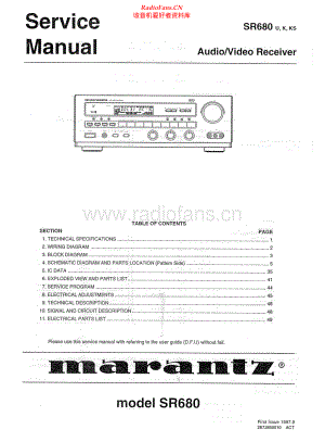 Marantz-SR680-avr-sm 维修电路原理图.pdf
