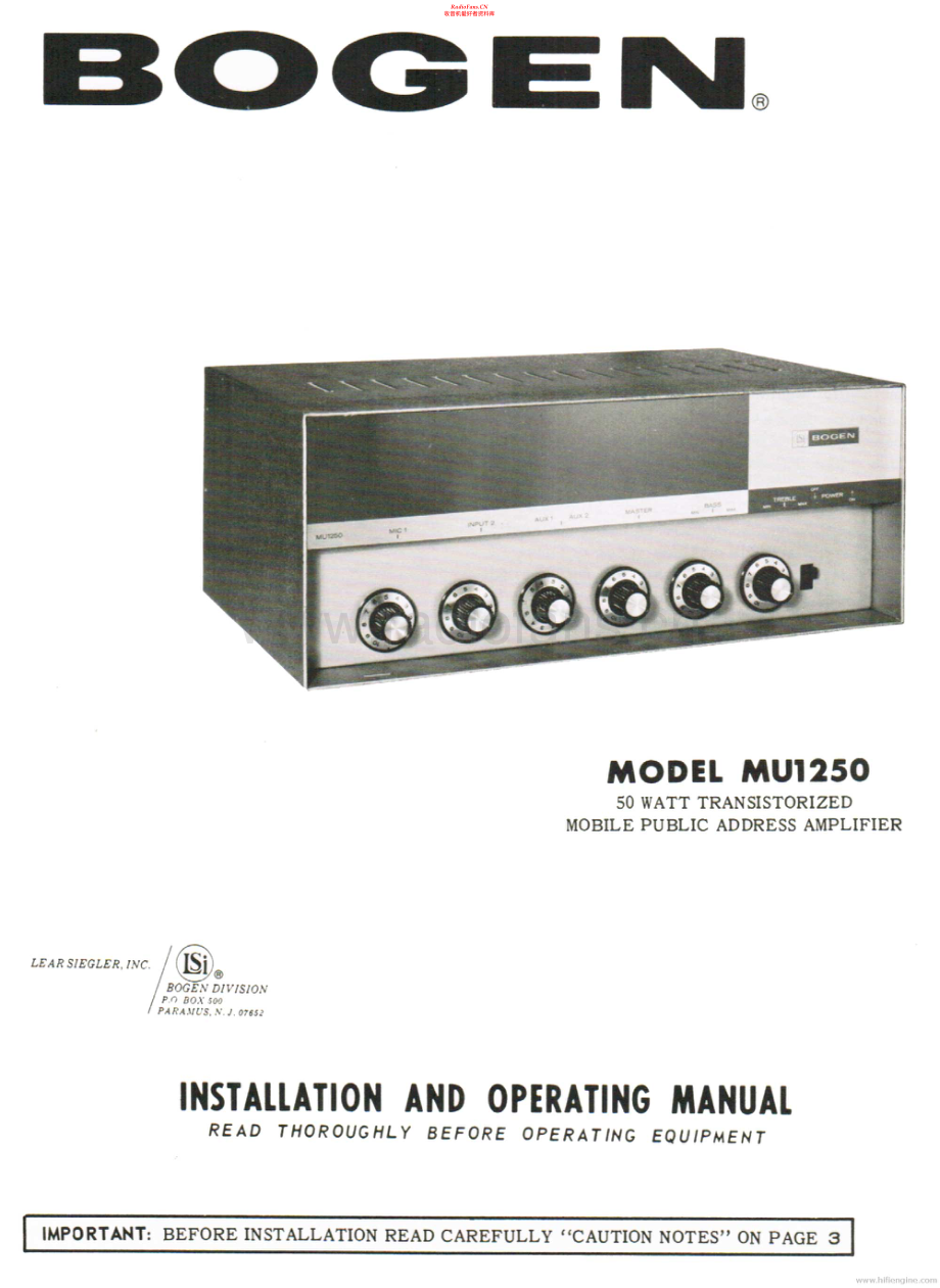 Bogen-MU1250-pa-sm维修电路原理图.pdf_第1页