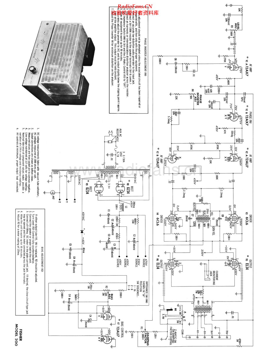 Fisher-200-pwr-sch维修电路原理图.pdf_第1页