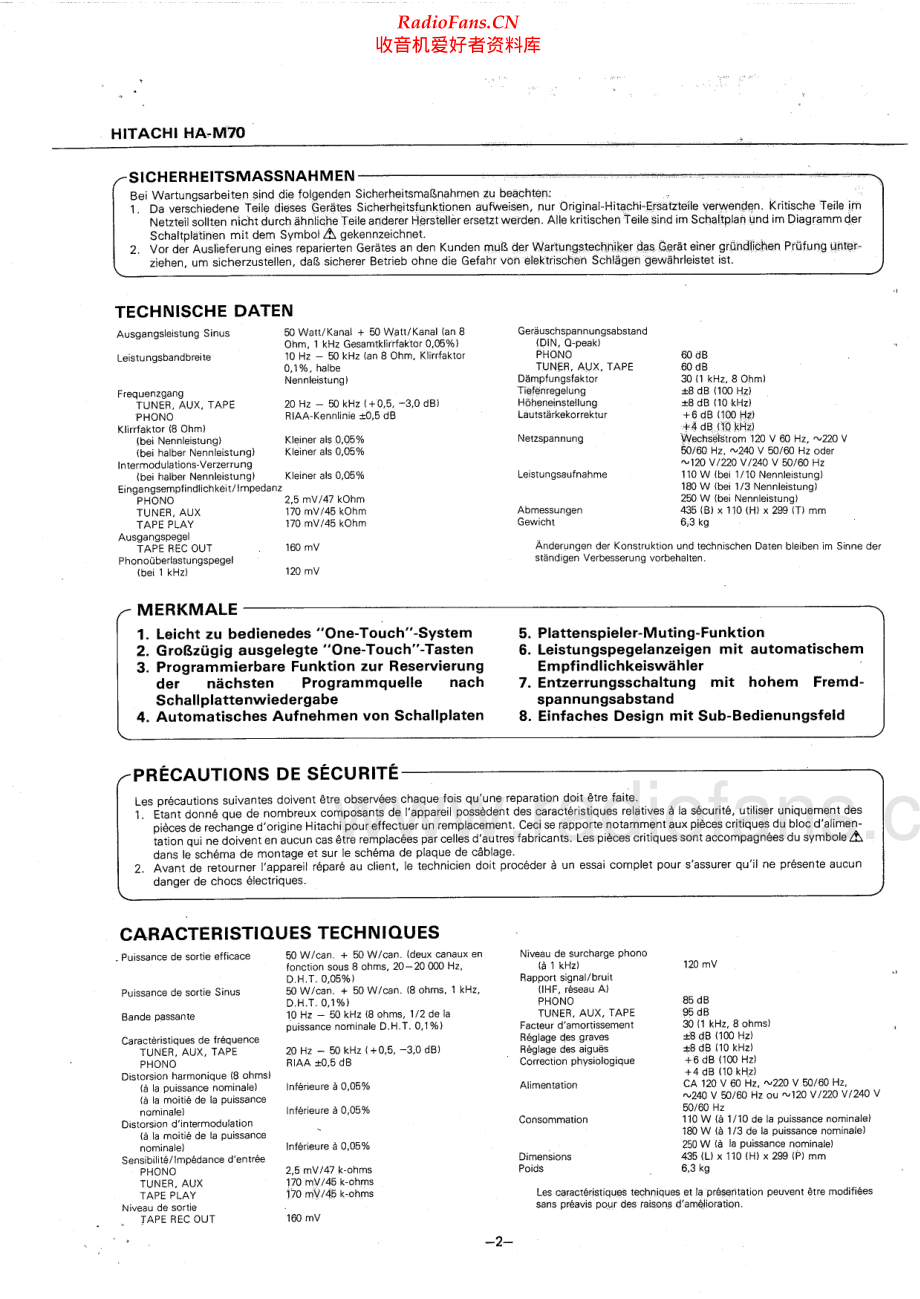 Hitachi-HAM70-int-sm 维修电路原理图.pdf_第2页