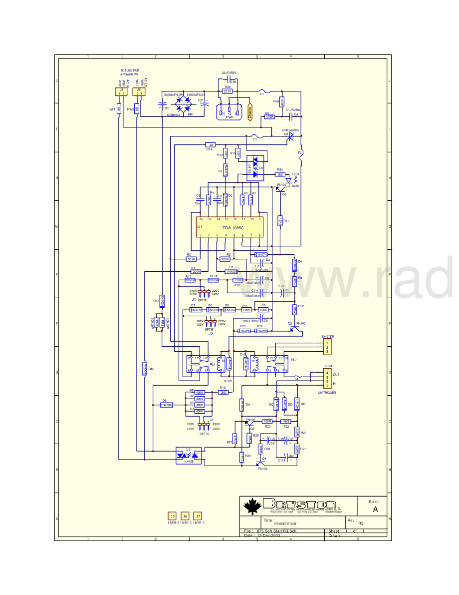 Bryston-875B-pwr-sch维修电路原理图.pdf_第3页