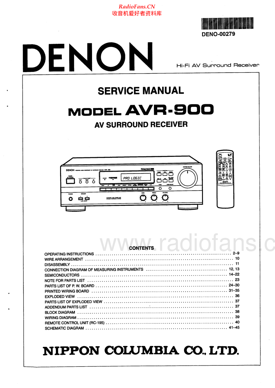 Denon-AVR900-avr-sm维修电路原理图.pdf_第1页