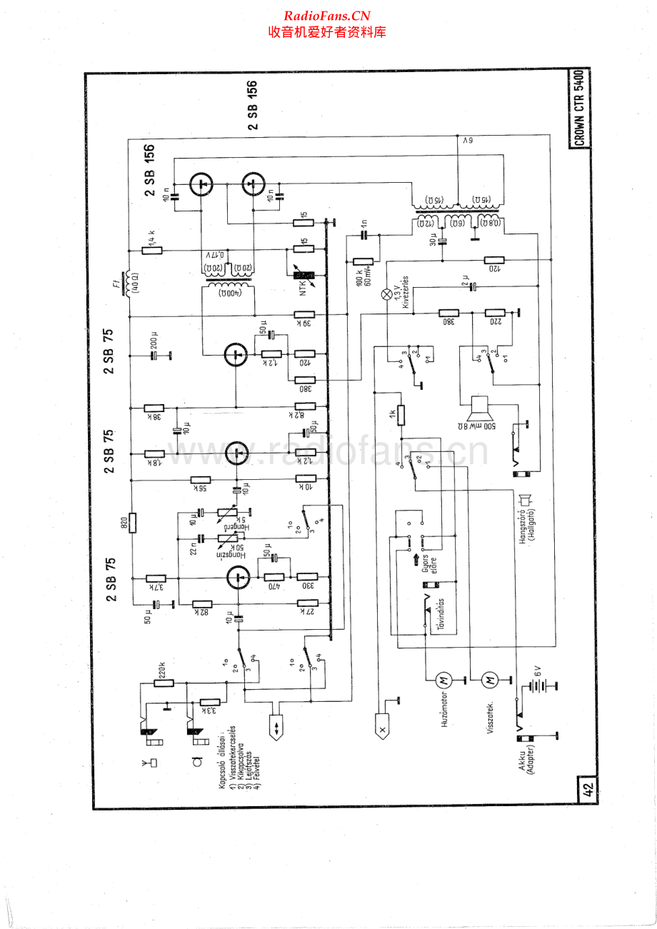 Crown-CTR5400-pwr-sch维修电路原理图.pdf_第1页