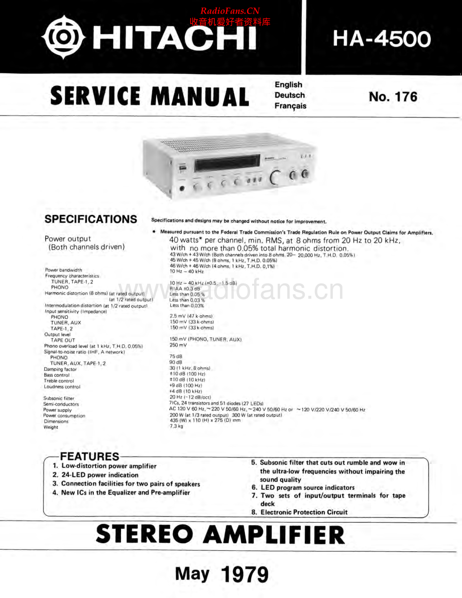 Hitachi-HA4500-int-sm 维修电路原理图.pdf_第1页