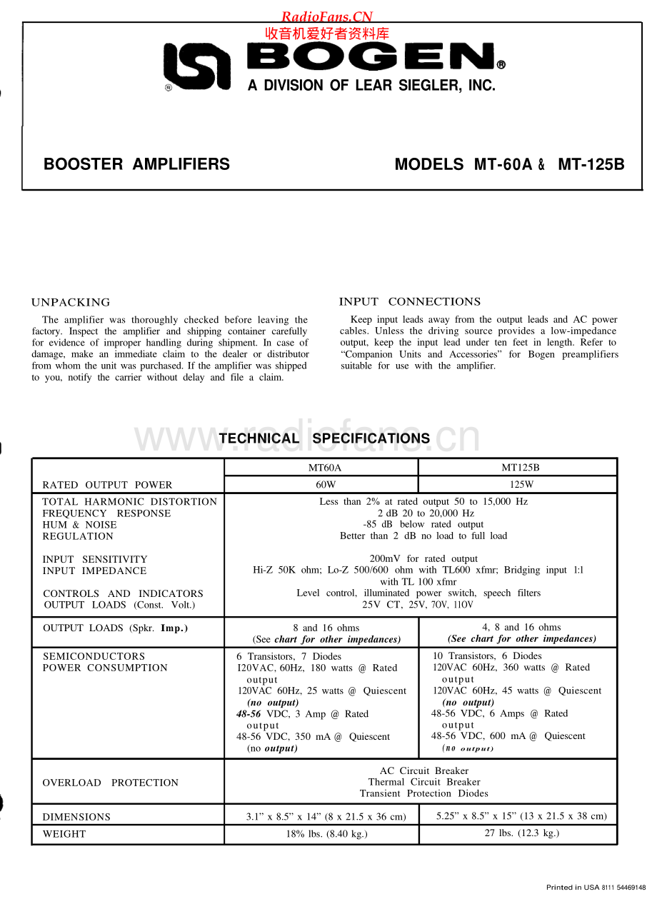 Bogen-MT125B-pa-sm维修电路原理图.pdf_第1页