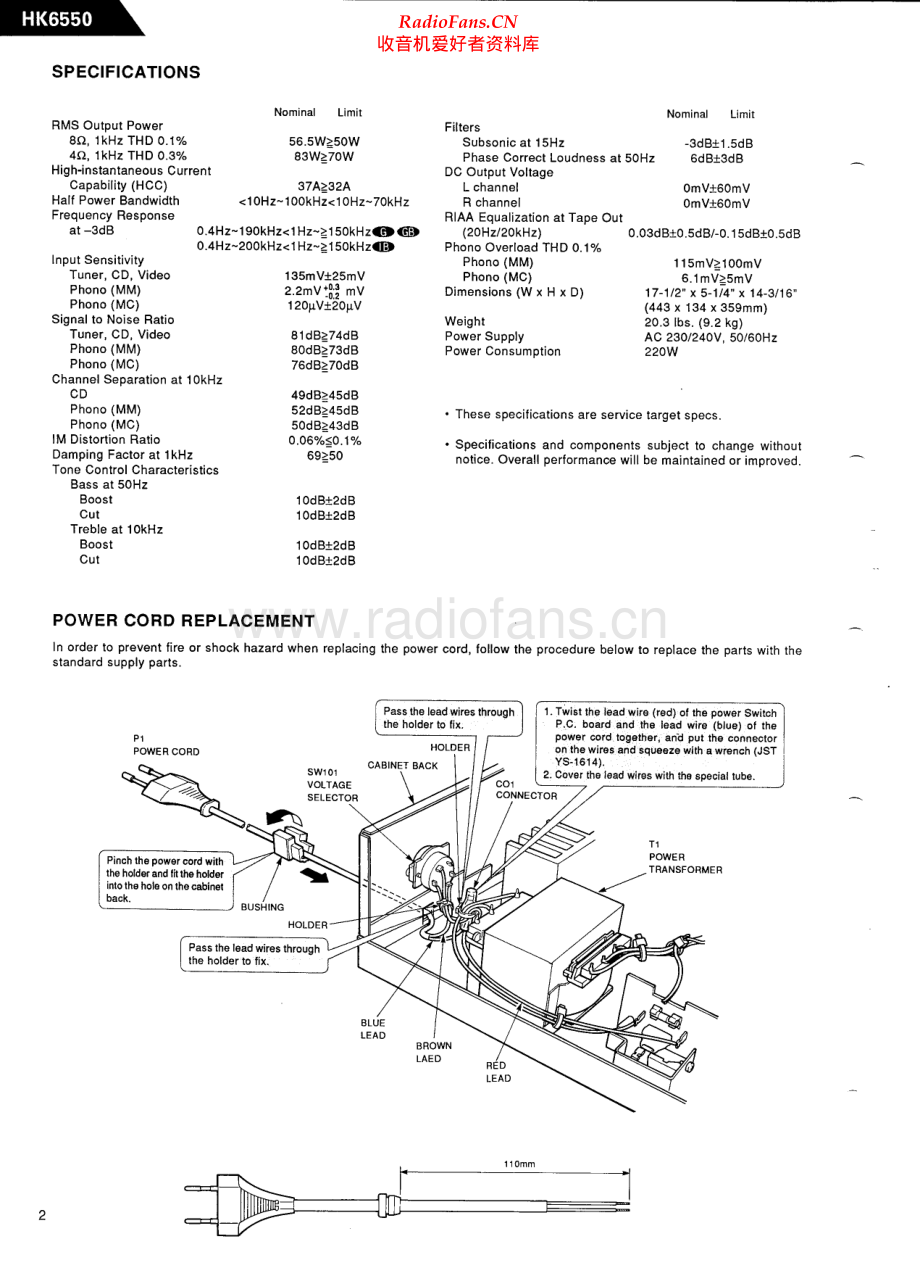 HarmanKardon-HK6650-int-sm维修电路原理图.pdf_第2页