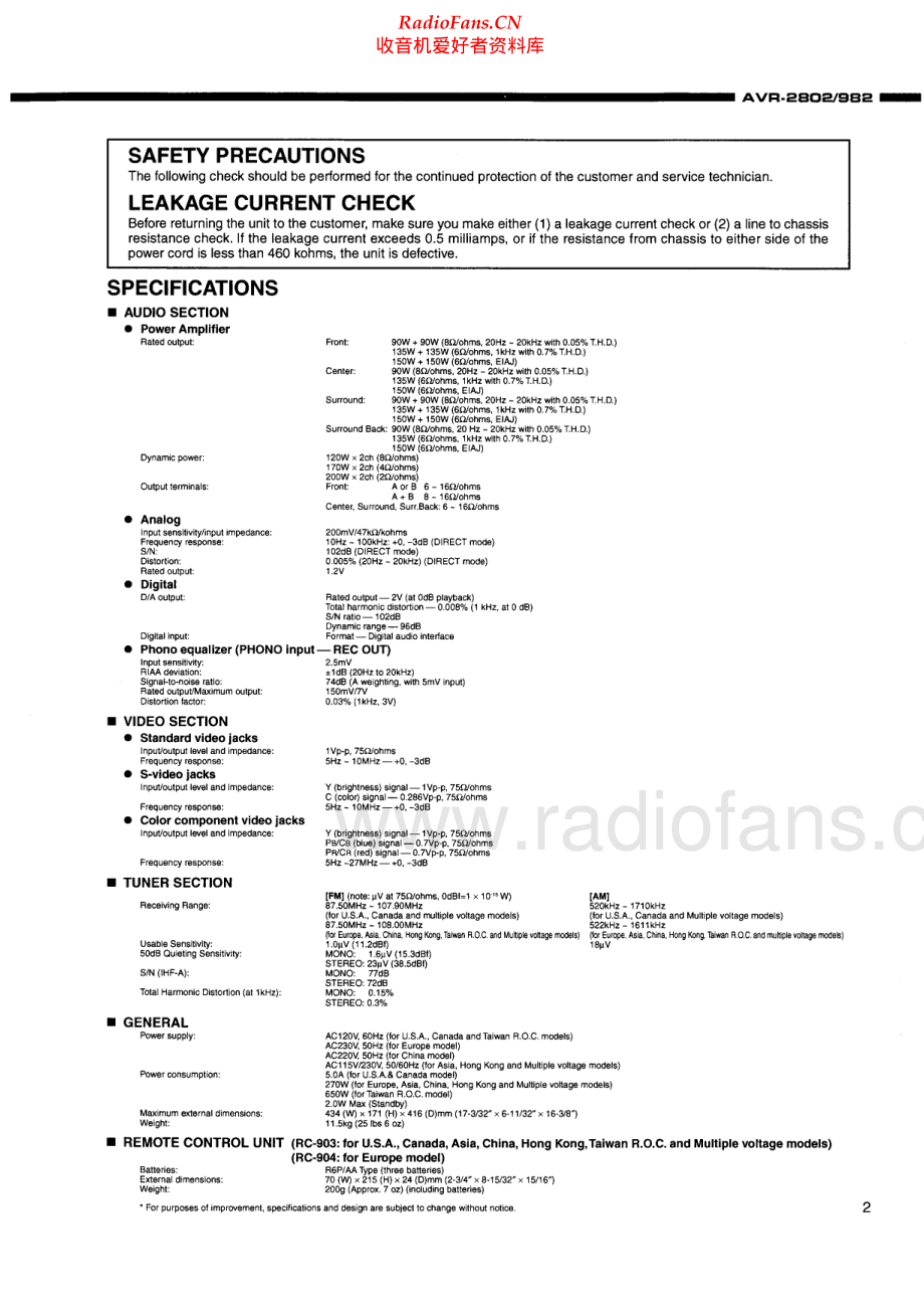 Denon-AVR2802-avr-sm维修电路原理图.pdf_第2页