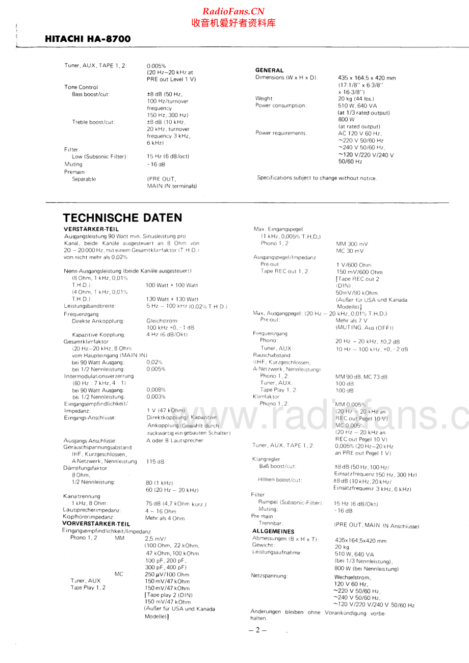 Hitachi-HA8700-int-sm 维修电路原理图.pdf_第2页