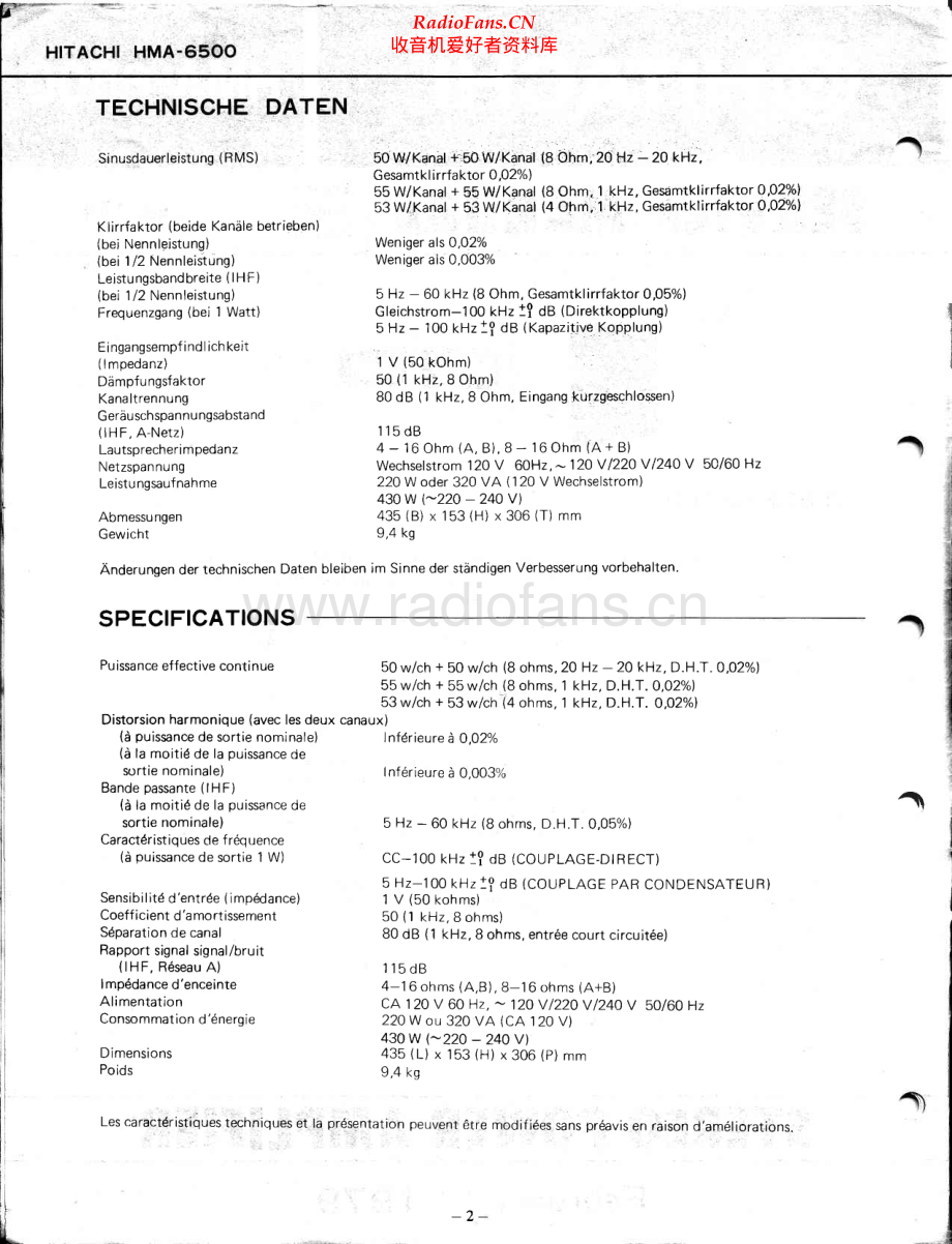 Hitachi-HMA6500-pwr-sm 维修电路原理图.pdf_第2页