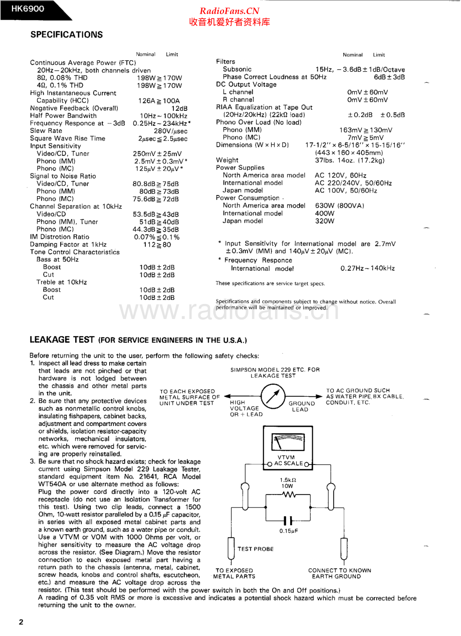 HarmanKardon-HK6900-int-sm维修电路原理图.pdf_第2页