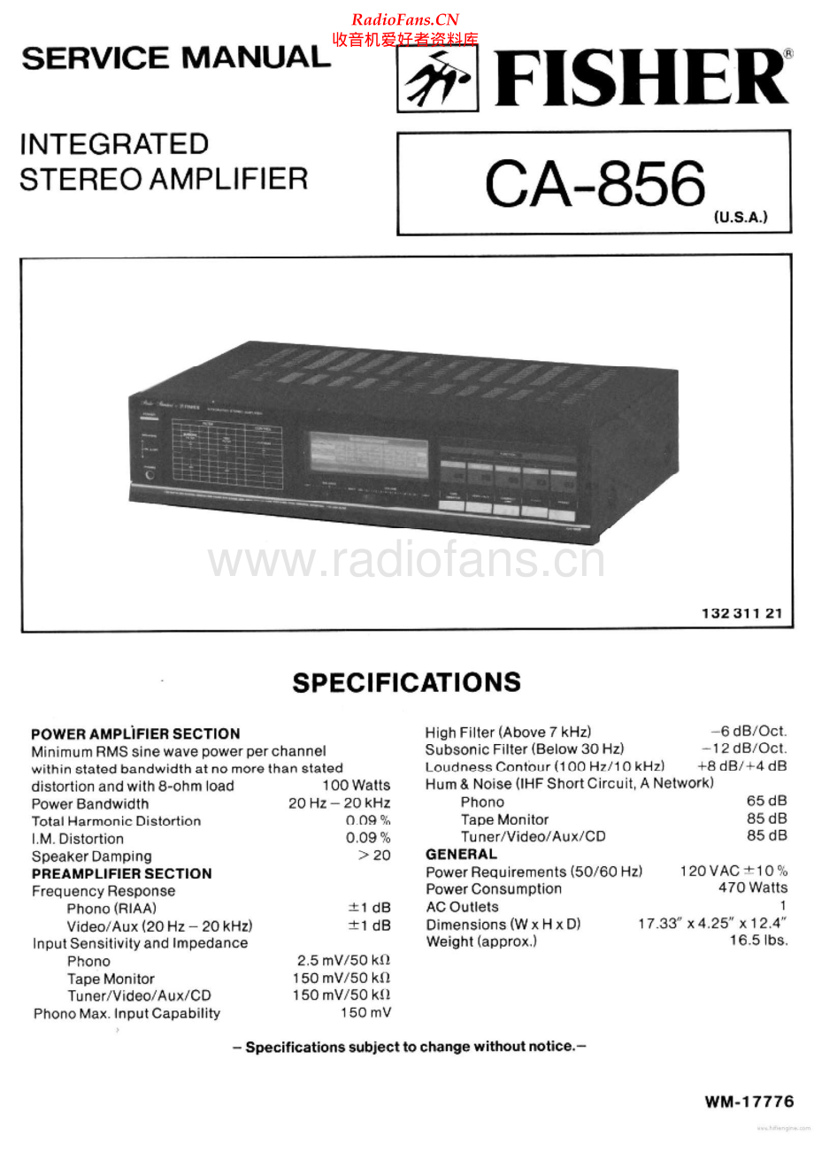 Fisher-CA856-int-sm维修电路原理图.pdf_第1页