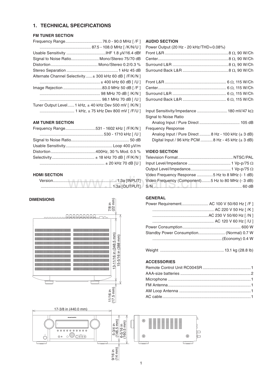 Marantz-SR5003-avr-sm 维修电路原理图.pdf_第3页