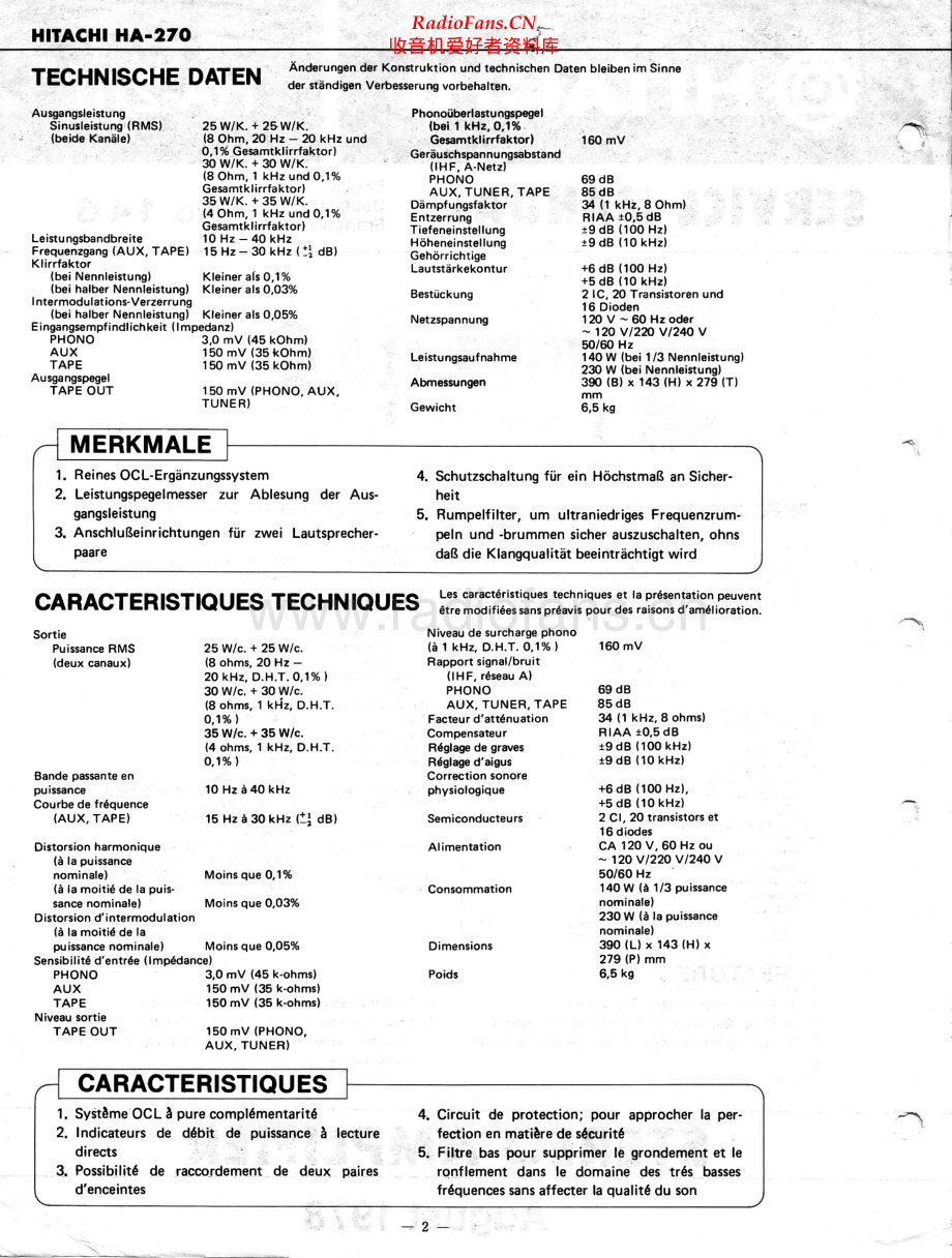 Hitachi-HA270-int-sm 维修电路原理图.pdf_第2页