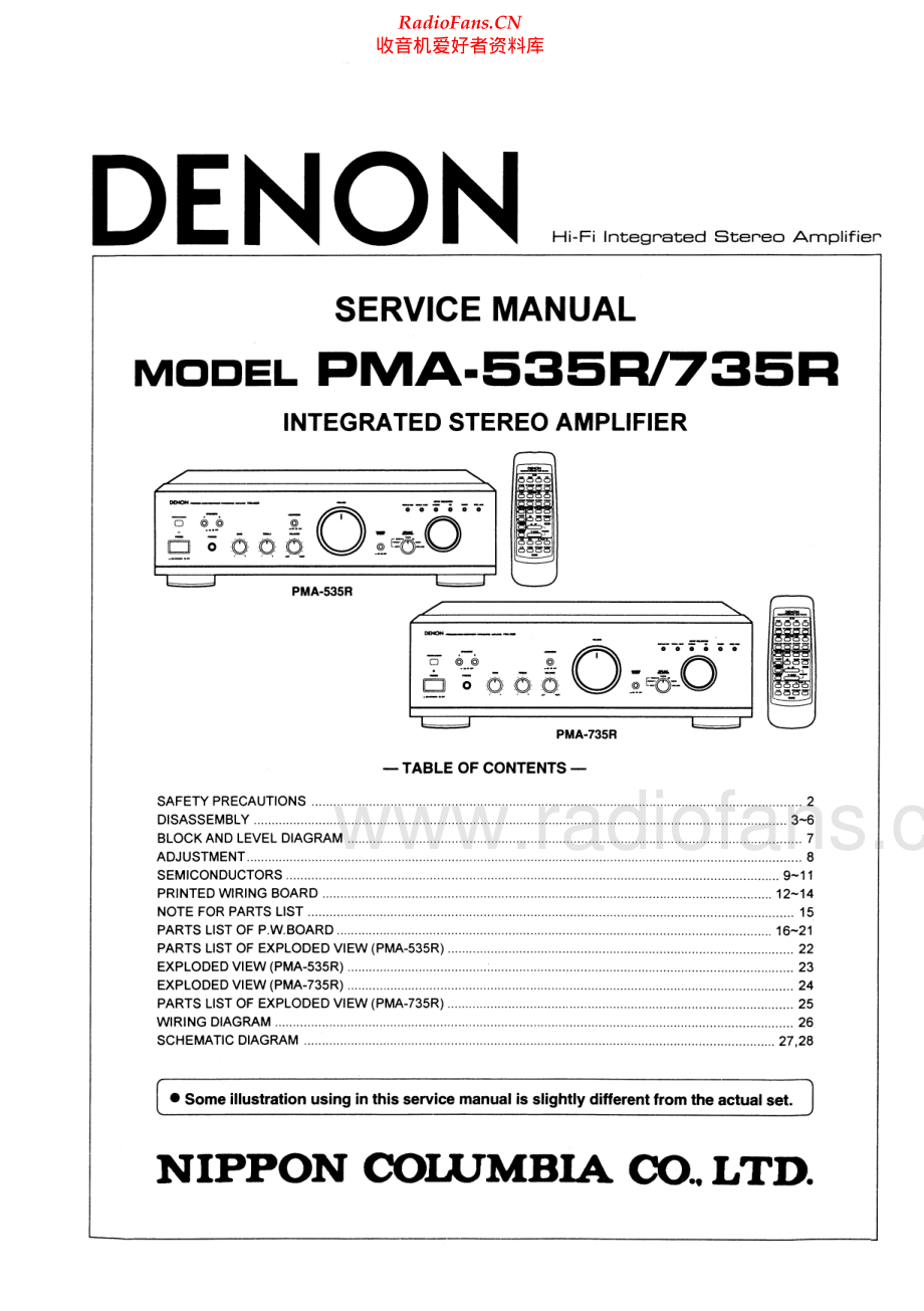 Denon-PMA735R-int-sm维修电路原理图.pdf_第1页