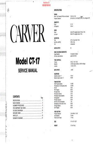 Carver-CT17-pre-sm维修电路原理图.pdf