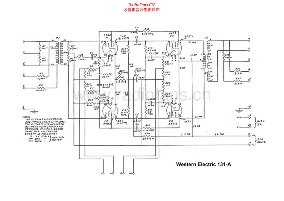 WesternElectric-WE131A-amp-sch 维修电路原理图.pdf_第1页