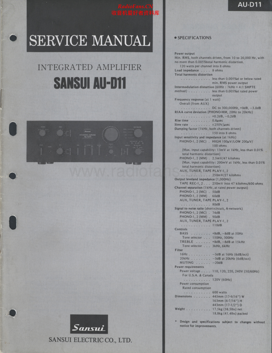 Sansui-AUD11-int-sm 维修电路原理图.pdf_第1页