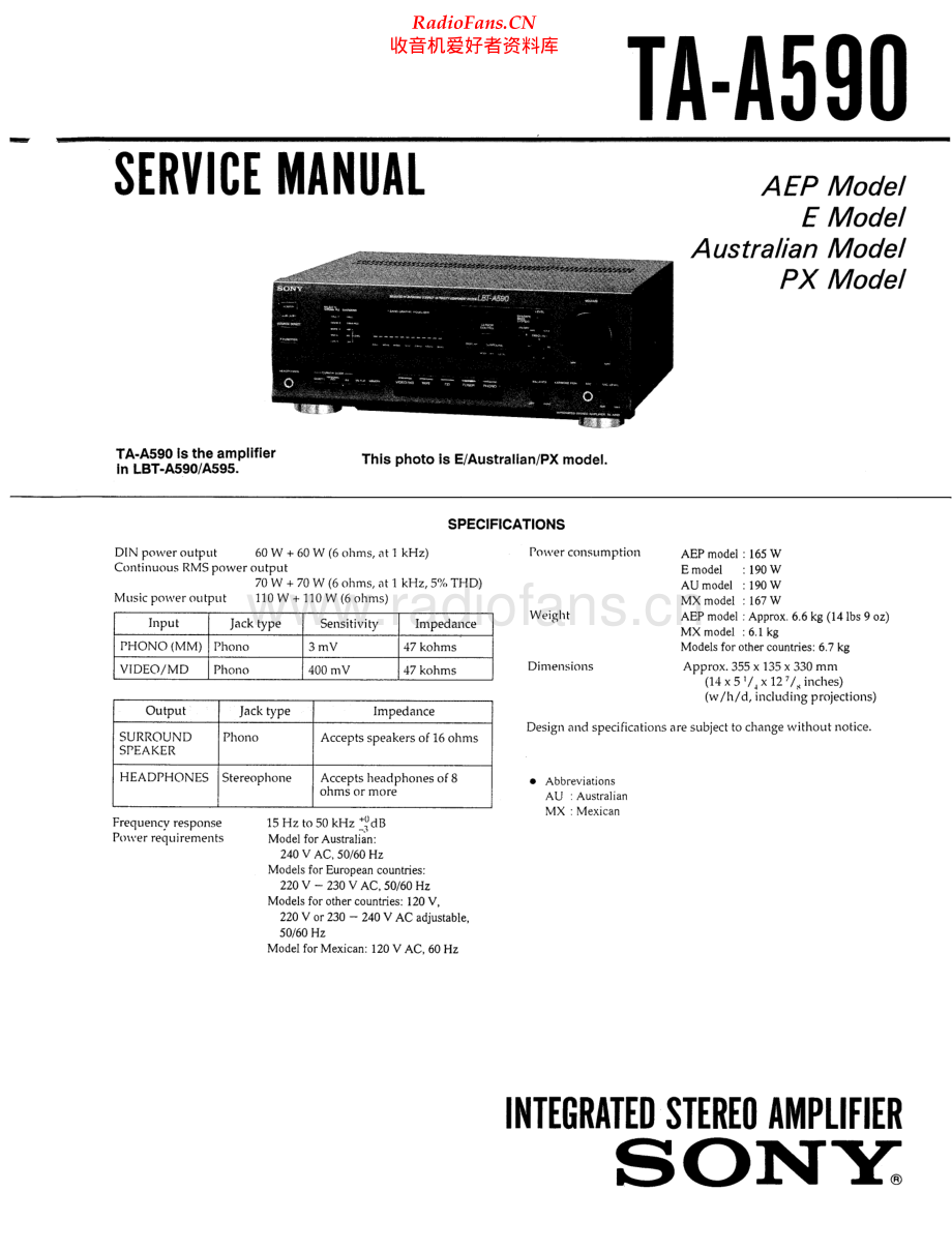 Sony-TAA590-int-sm 维修电路原理图.pdf_第1页