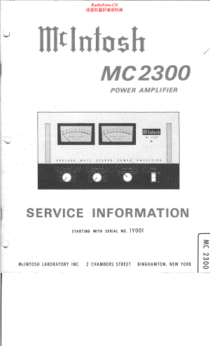 McIntosh-MC2300-pwr-sm 维修电路原理图.pdf
